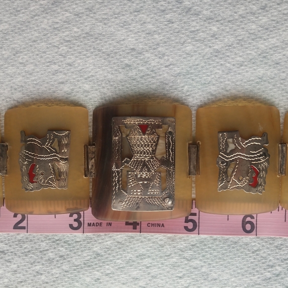 Vintage Industria Peruana silver link Bracelet - Picture 3 of 9